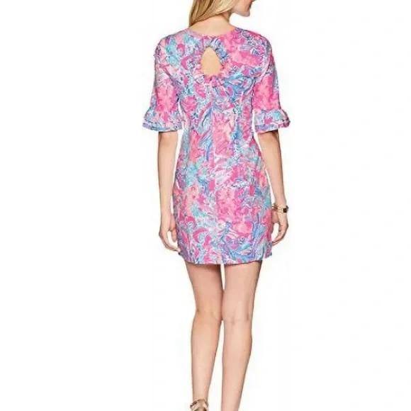 Lilly Pulitzer Fiesta Stretch Dress in Aquadesiac - Picture 3 of 14
